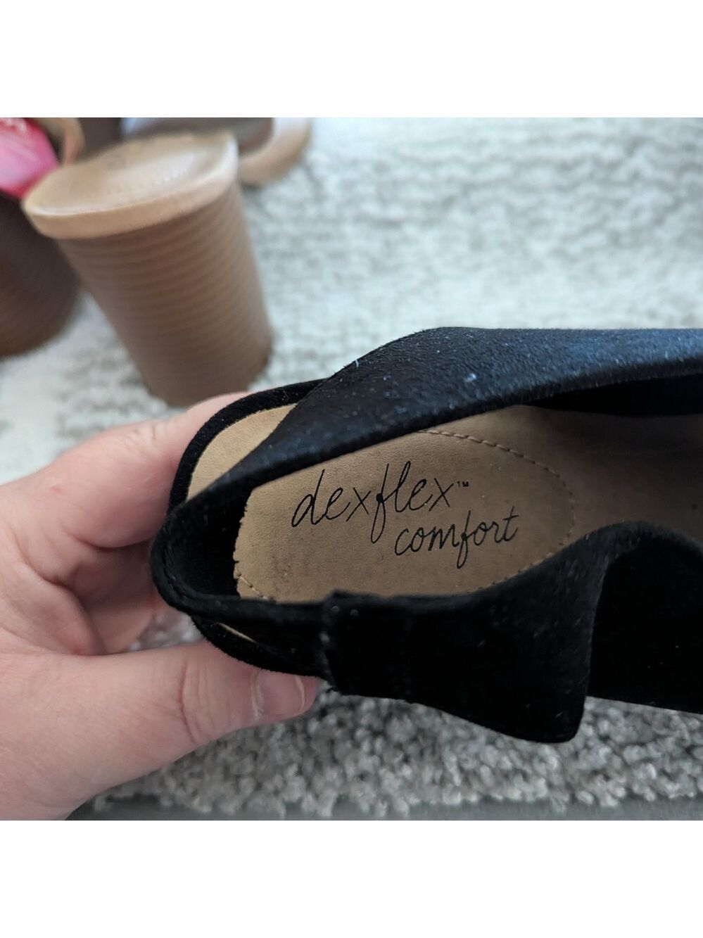 NWOT - Dexflex Comfort Black Women's Mule Heels Size 7 - Picture 4 of 6